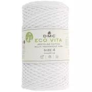 DMC 3mm recycled cotton cord spool - Eco Vita 4 - White x 200m