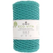 DMC 3mm recycled cotton cord spool - Eco Vita 4 - Turquoise green x 200m|raw }}