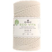 DMC 3mm recycled cotton cord spool - Eco Vita 4 - Natural x 200m|raw }}