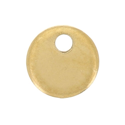 4mm Stainless steel 304L Medal charms to engrave - Gold x10