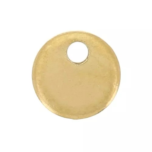 4mm Stainless steel 304L Medal charms to engrave - Gold x10