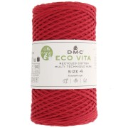 DMC 3mm recycled cotton cord spool - Eco Vita 4 - Red x 200m|raw }}