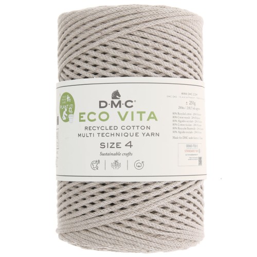 DMC 3mm recycled cotton cord spool - Eco Vita 4 - Light sand x 200m
