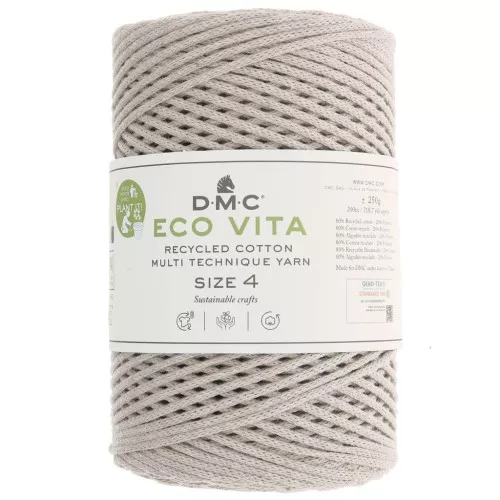 DMC 3mm recycled cotton cord spool - Eco Vita 4 - Light sand x 200m