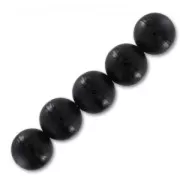 Beads Black Agate round bead Mat bright line 10mm x5