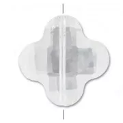Faceted clover 20 mm Crystal x1