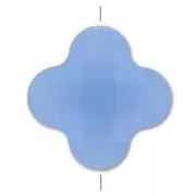 Faceted clover 20 mm Blue Opal x1