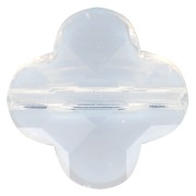 Faceted clover 12 mm White Opal x1|raw }}
