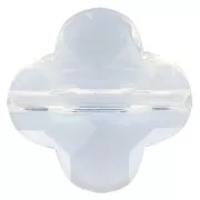 Faceted clover 12 mm White Opal x1