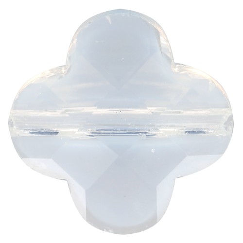 Faceted clover 12 mm White Opal x1