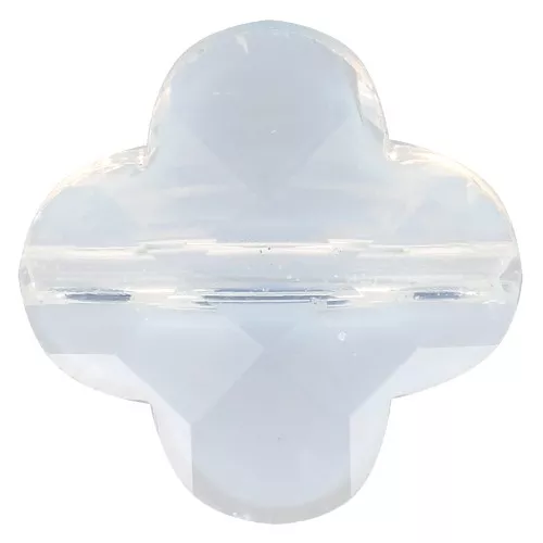 Faceted clover 12 mm White Opal x1