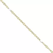 1.5mm 304 stainless steel Cable mesh chain and epoxy beads - Gold - White x1m