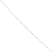 2mm 304 stainless steel Cable mesh chain and epoxy beads - Gold - White x1m