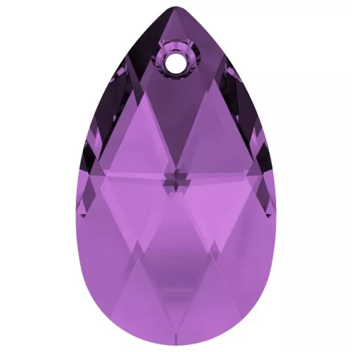 22mm PureCrystal 6106 teardrop - Amethyst x1