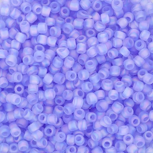Toho Seed beads 11/0 TO11R168F - Transparent Light Sapphire Rainbow Frosted x8g