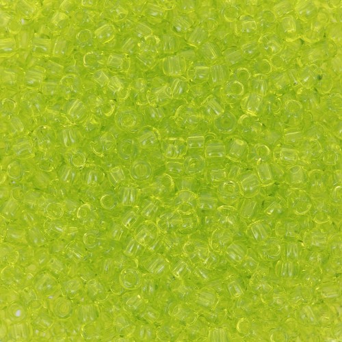 Toho seed beads 11/0 TO11R4 - Transparent Lime Green x8g