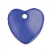 Mother-of-Pearl Heart-shaped Sequins 11mm dark Blue x10