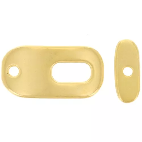 21x11mm T-shaped clasp for bracelet or necklace - Fine Gold Plated x1
