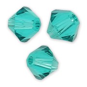 PureCrystal 5328 Crystal Bicones 4mm Blue Zircon x50