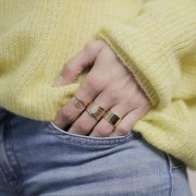 10mm wide ring - Size 53 - 3-micron gold-plated x1