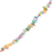 5-9mm Chip beads Tinted shell - Pastel multicolored x 80 cm|raw }}