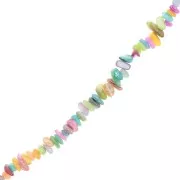 5-9mm Chip beads Tinted shell - Pastel multicolored x 80 cm