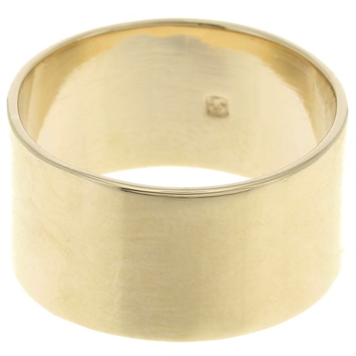 10mm wide ring - Size 51 - 3-micron gold-plated x1