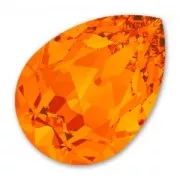 PureCrystal 4320 Pear Fancy Stone 14x10mm Tangerine