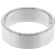 7mm 925 Sterling Silver Ring - Size 61 - Rhodium x1