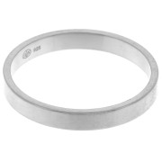 3mm 925 Sterling Silver Thin Ring - Size 61 - Rhodium x1|raw }}