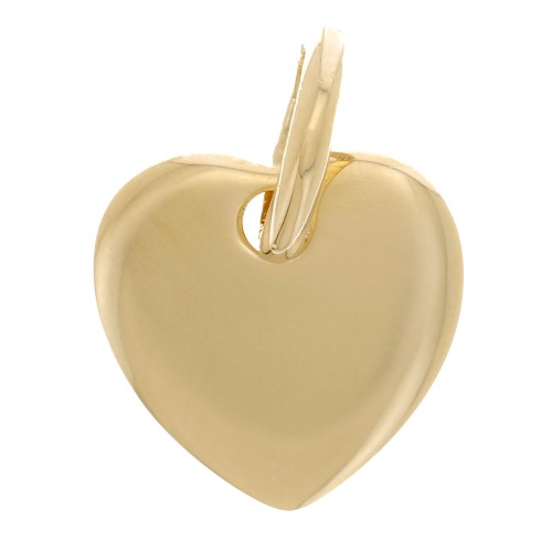10mm Heart pendant with closed ring - 3-micron gold-plated x1