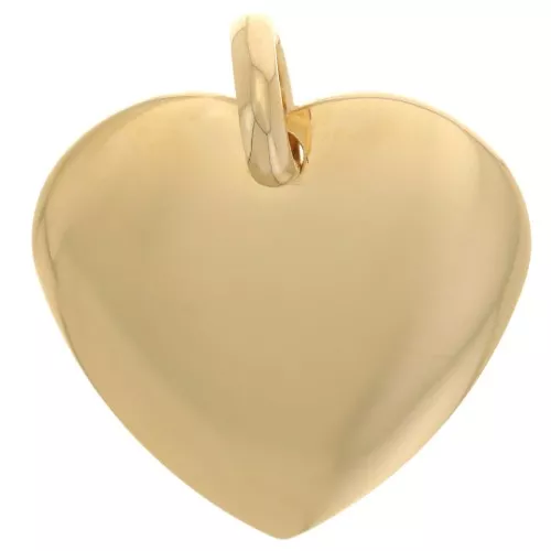 19x20mm Heart pendant with closed ring - 3-micron gold-plated x1