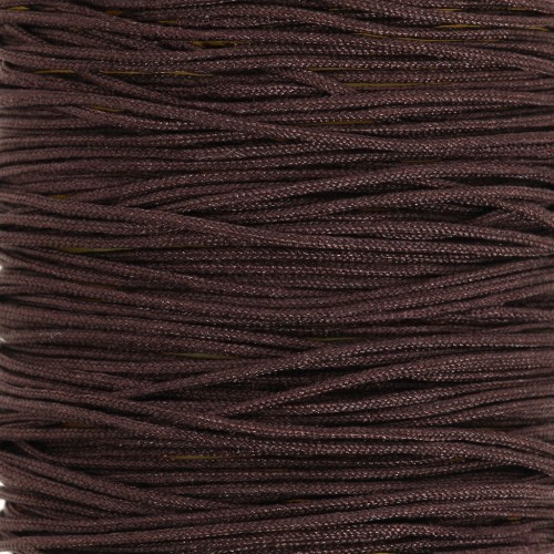 0.5mm braided nylon thread - Dark brown x9m 