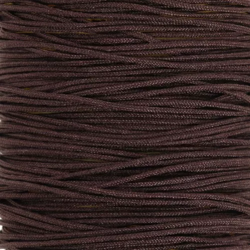 0.5mm braided nylon thread - Dark brown x9m