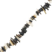 10-14mm Chip beads - Shell - Black x 38 cm|raw }}