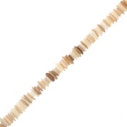5-9mm Round irregular heishi beads - Shell - Natural x 39cm|raw }}