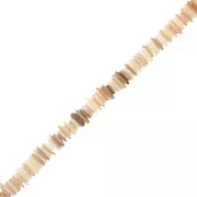 5-9mm Round irregular heishi beads - Shell - Natural x 39cm