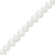 8x7mm Irregular baroque freshwater pearls - Grade A White x4|raw }}