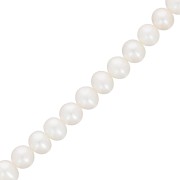6x5mm Irregular oval baroque freshwater pearls - Grade AAA White x10