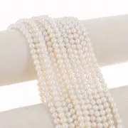 6x5mm Irregular oval baroque freshwater pearls - Grade AAA White x10