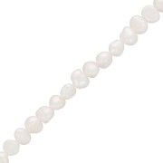 5mm Irregular baroque freshwater pearls - Grade AA White x10|raw }}