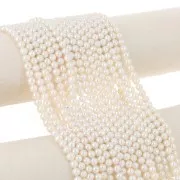 5.5mm Round freshwater pearls - Grade AA White x6