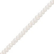 4x3mm Oval irregular baroque freshwater pearls - Grade AA White x8|raw }}