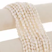 7x6mm Irregular baroque freshwater pearls - Grade AA White x10