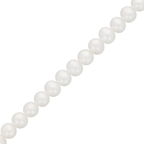 5x4mm Oval freshwater pearls - Grade AA- White x6