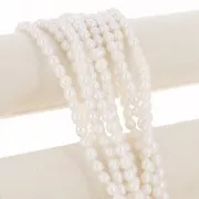 8x7mm Irregular oval freshwater pearls - Grade AAA White x4