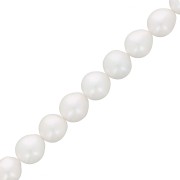 9mm Round irregular freshwater pearls - Grade AA+ White x4|raw }}