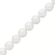 9mm Round irregular freshwater pearls - Grade AA+ White x4