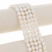 9mm Round irregular freshwater pearls - Grade AA+ White x4