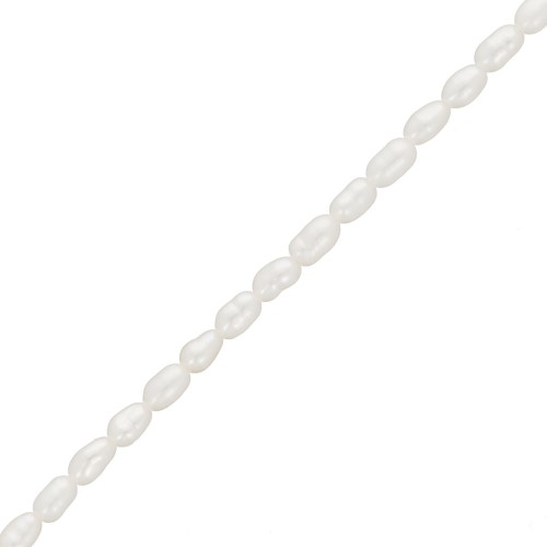 Rice grain freshwater pearls - 3.5x2.5 mm - Grade AA White x20